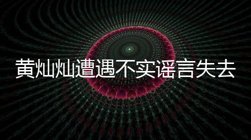 黃燦燦遭遇不實謠言失去工作事件紀實