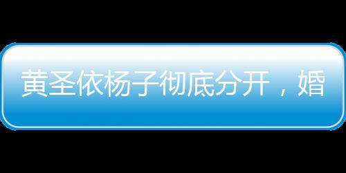 黃圣依楊子徹底分開，婚姻之路終告段落