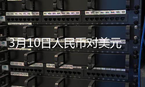 3月10日人民幣對美元中間價報7.1733元 下調(diào)28個基點