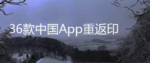 36款中國App重返印度，跨足重構(gòu)數(shù)字生態(tài)的征程
